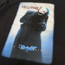 00s The Dark Knight JOCKER Tシャツ BATMAN バットマン ザ・ダークナイト ヒース・レジャー 映画 ムービー DCコミックス ヴィンテージ _画像2