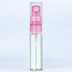 yamada atomizer glass atomizer simple 40204 clear bottle / pump purple pink / cap clear 4ml YAMADA ATOMIZER unused 