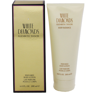  Elizabeth Taylor white diamond puff .-mdo body lotion 200ml WHITE DIAMONDS BODY RADIANCE PERFUMED BODY LOTION