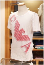♪エンポリオアルマーニ－SALE♪ EMPORIO ARMANI 半袖Tシャツ 50(L)size ロゴデザイン 白_画像1