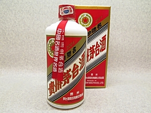 ★☆【中国酒】貴州茅台酒 MOUTAI マオタイ 五星麦ボトル 2001年 陶器 500ml 53% 重量973g ot☆★