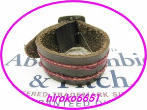 * hard-to-find!* new goods! rare! *029 Abercrombie & Fitch bracele leather belt RED*Abercrombie&Fitch*