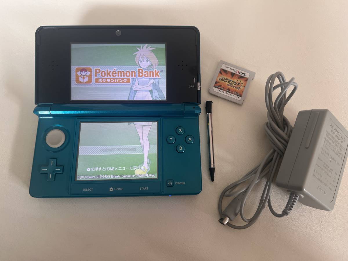 1円スタート】ポケモンバンクダウンロード済み 3DS本体+ソフト