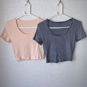 American apparel アメアパ 完売!クロップドTシャツ2点 チビT