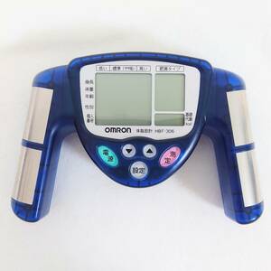 OMRON [ Omron ] body fat meter blue HBF-306 body only used body fat . body fat . proportion diet body Bill 