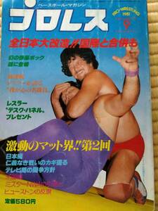 入手困難 プロレス1981年9月号 ボック初来日インタビューvs長州 NWA新王者ローデスvsテリー Mil Mascaras RickySteamboat Ric Flair Poster