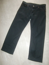 送料無料 Levi's 502(501のZIP）ブラック ツイル ジーンズ カラー デニム パンツ 実寸W88cm L70cm W33 リーバイス 60年代 レプリカ 復刻 黒_画像1