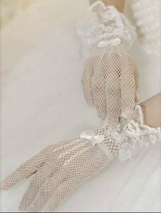  wedding glove Short white 