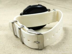  nylon made military strap nato type wristwatch cloth belt white 20mm