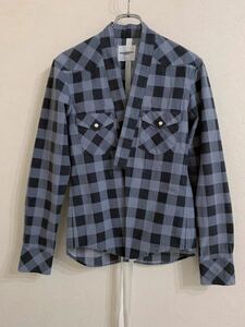 美品TAKAHIRO MIYASHITATheSoloist haori cowboy shirt 羽織カウボーイ チェック長袖シャツ 46サイズ