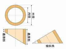 【SB103】ツイーター用スラントバッフル 外径60×内径45mmスラント45→9mm　_画像2