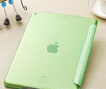 送料無料ipad mini1 mini2 mini3用手帳型ケース カバー フィルム付き★スリップ機能付き★国内配送★緑グリン_画像2