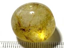 研磨された黄水晶（シトリン）原石・8-10・11g（ブラジル産鉱物標本）_画像2