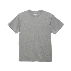 United Athle ユナイテッドアスレ 04210 6.0オンス オープンエンド バインダーネック Tシャツ ヘザーグレー Lサイズ 新品 送料無料