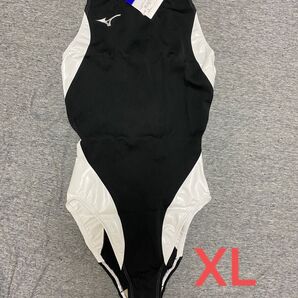 【生産終了】MIZUNO 水球水着 ブラック×ホワイトXLサイズ ウォーターポロ ミズノ 競泳水着