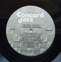 ◆ ERNESTINE ANDERSON / Be Mine Tonight ◆ Concord Jazz CJ-319 (promo) ◆_画像3