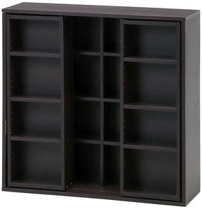  this side . inside . another . can be stored, double sliding type bookcase Brown _cd