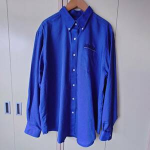 Van Heusen（ヴァンヒューゼン）アメリカ古着 レディース長袖BDワークシャツ colorブルー　XL コットン混　755-6G0407