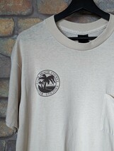 ☆80’s-90’s☆ Unknown BackPrinted PocketT-Shirt Beige Vintage ポケットTシャツ USA製 オールド ビンテージ_画像2