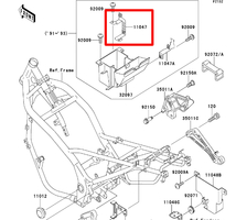 【送料230円～520円】純正レギュレータ ブラケット ステー 11047-1285 バリオスⅠ ZR250A_画像2