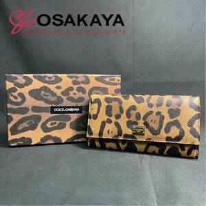  unused DOLCE&GABBANA Continental wallet Crespo Leopard Dolce and Gabbana 2. folding long wallet leopard print snap-button 