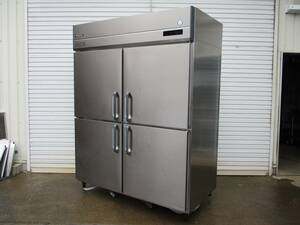 y2071-4　業務用　フクシマ　4ドア冷凍冷蔵庫(2/2)　GRD-152PM　2020年製　100V　W1500×D800×H1950　店舗用品　中古　厨房