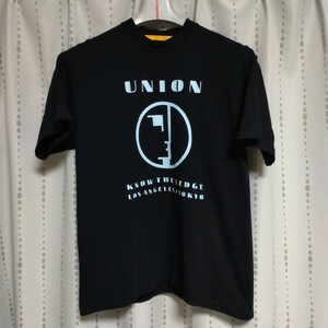 【サイズⅡ】中古 union tokyo original tee ユニオン東京 オリジナル 半袖 Tシャツ BLACK 黒 