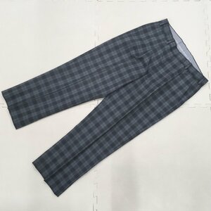 AT601-3(中古) 栃木県 作新学院高校 男子学生服 ズボン 1点 /夏用/W85/丈94/股下64/グレーチェック柄/夏服/指定品/制服/中学校/学生服