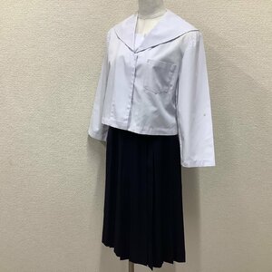 (Y)I298(中古) 福島県 岩代町立 新殿中学校 セーラー服 上下セット /閉校/希少/M/W65/セーラー/スカート/2003/合服/夏/制服/高校/女子学生/