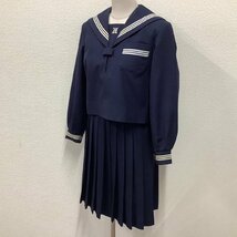 I424 (中古) 兵庫県 広畑中学校 セーラー服 上下セット /M/W64/セーラー/スカート/白3本/TAIYO HATO/冬服/冬用/高校/制服/女子学生/学生服_画像1