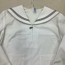 (Y)I51 (中古) 山形県 山形西高校 2点セット /L/W69/セーラー/スカート/茶2本/合服/夏用/夏服/制服/中学校/高校/学生服/女子学生_画像3