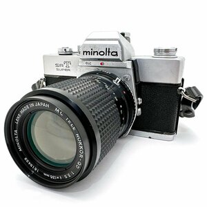 【一眼レフカメラ】ミノルタ(MINOLTA) フィルムカメラ ボディ(SRT SUPER) レンズ(MC TELE ROKKOR-QD 1:3.5 135mm) 送料880円 ※ジャンク品