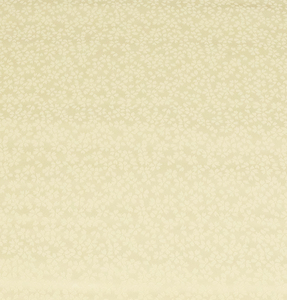 3番 新古品 正絹 綸子　裏地用生地（八掛け用にも ）桜の地模様入り　淡黄色　切売り　1m当たり800円　