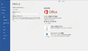 Office Professional 2019 非PLUS版 プロダクトキー 製品版ライセンスキー Retail リテール ダウンロード版