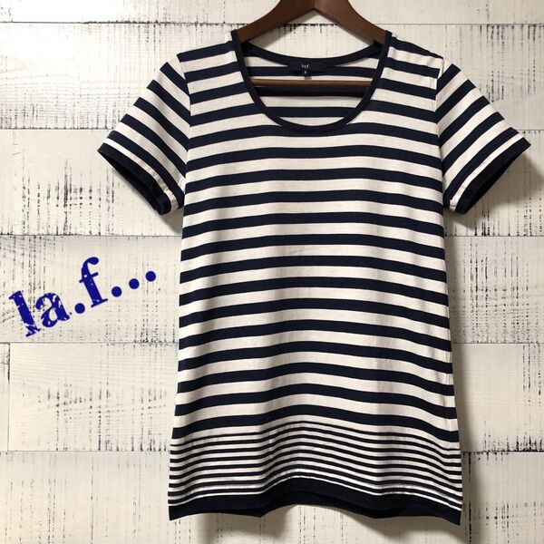 la.f... ラエフ 半袖ボーダーTシャツ ボーダーカットソー Size3