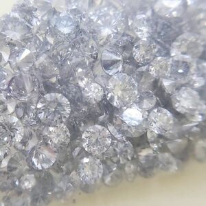 15 ピース 0.005 ct 合計 約 0.075 ct LIGHT - FANCY LIGHT GRAY BLUE / VIOLET 天然 ダイヤモンド メレ 量り売り 品