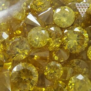 合計 1.0 Fancy Vivid - Deep Yellow 系 天然 ダイヤモンド メレ カラー MIX 1.0 ct の量り売り お買い得品
