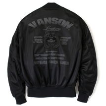 【在庫あり 残りわずか】VANSON 3XLサイズ バンソン trooper メッシュ MA-1 ジャケット TVS2301S ブラック/ガンメタ 3XL (2023春夏モデル)_画像2