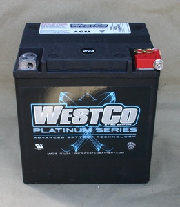 WESTCO WCP30　 AGMタイプ製造年月日 2023年11月ハーレーバッテリー 66010-97D OEMバッテリー黒ケース★