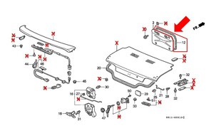 ★新品 未使用　純正部品 ホンダ HONDA ビート　BEAT　リヤ　エアクリーナーリッドシール　シールのみ　トランク PP1　C　F　Z ★