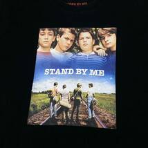 良品 STAND BY ME(スタンドバイミー)半袖Tシャツ プリントロゴ メンズL ブラック 2020 コロンビアピクチャーズ_画像5