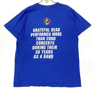 04th Grateful Dead/グレイトフル・デッド バンドTシャツ メンズM相当 ブルー コピーライト2004