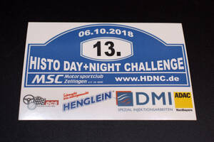 ○ ADAC ステッカー 13.HISTO CHALLENGE 105×75mm 車庫 ガレージサイン ウィンド ocitye メルセデスベンツ ポルシェ BMW AUDI VW OPEL