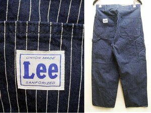 ◇即決[M]美品 Lee DUNGAREES LM7288 ウォバッシュ系 ストライプ オールドヒッコリー WABASH ペインターパンツ■3412