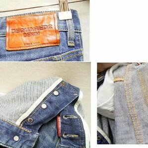 ◇即決[42]DSQUARED2 16SS TIDY BIKER JEAN S71LB0122 リペア ダメージ クラッシュ ストレッチ デニム スリム バイカー パンツ■3562の画像2