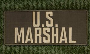 PA11新品約20x8.5cm レプリカ USマーシャル US MARSHAL USMS オリーブドラブxカーキ ワッペン パッチ ダブルマジック OD ベルクロ 管nskm