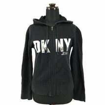 DKNY JEANS★ジップアップ/スウェットパーカー【Mens size -XS/黒/black】Jackets/Jumpers◆BH6_画像1