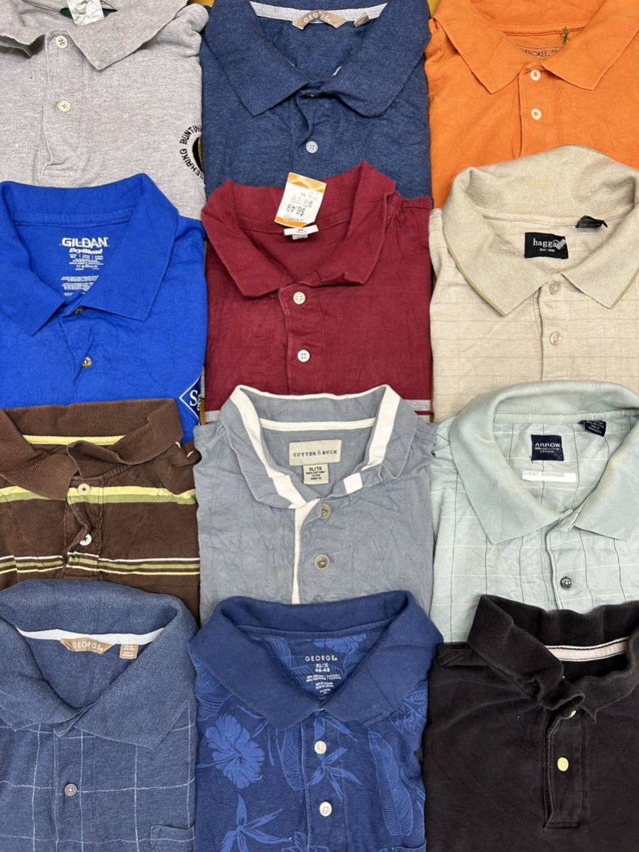 USA古着卸 半袖 ポロシャツ XLサイズ 18枚セット まとめ売り 1円