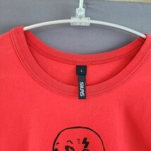 サイラス SILAS スカルプリント 赤 レッド 髑髏 Tシャツ レディースＬ_画像2