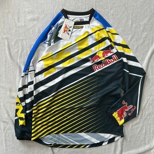 KINI RED BULL VINTAGE SHIRT YELLOW/BLUE Mサイズ レッドブル オフロードシャツ メッシュ A50704-3